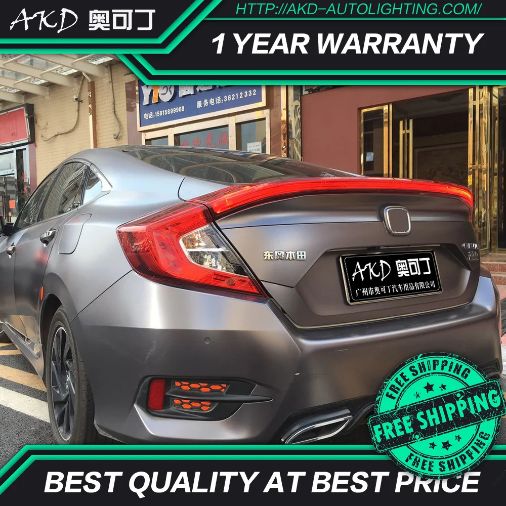 

AKD tuning cars Tail lights For Honda Civic G10 2016 Taillights LED DRL Running lights Fog lights angel eyes Rear parking lights