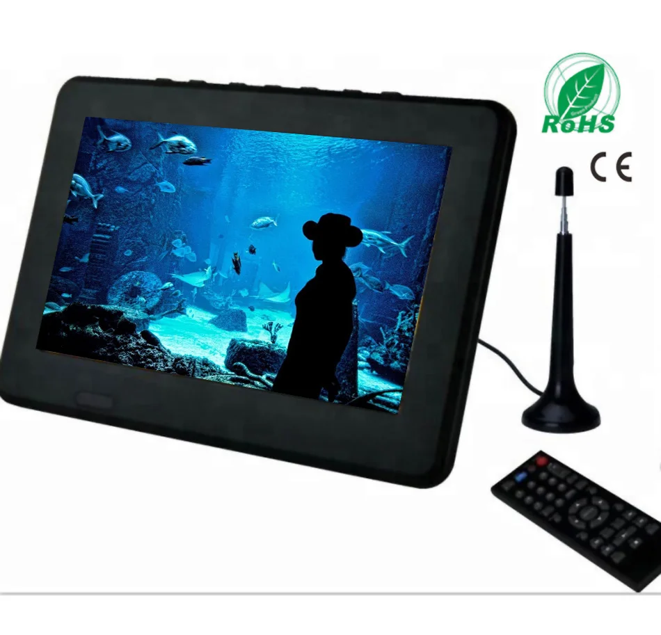 

cheap price! DVB T2 in one TV ! 7 inch rechargeable battery H.264 USB HD out multi-language OEM tv!