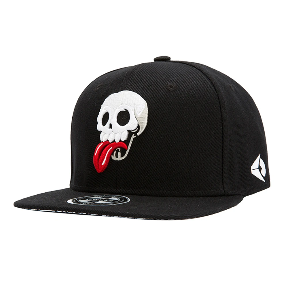 Модная хип хоп шляпа с вышитым черепом Snapback шапки кепки для мужчин и женщин