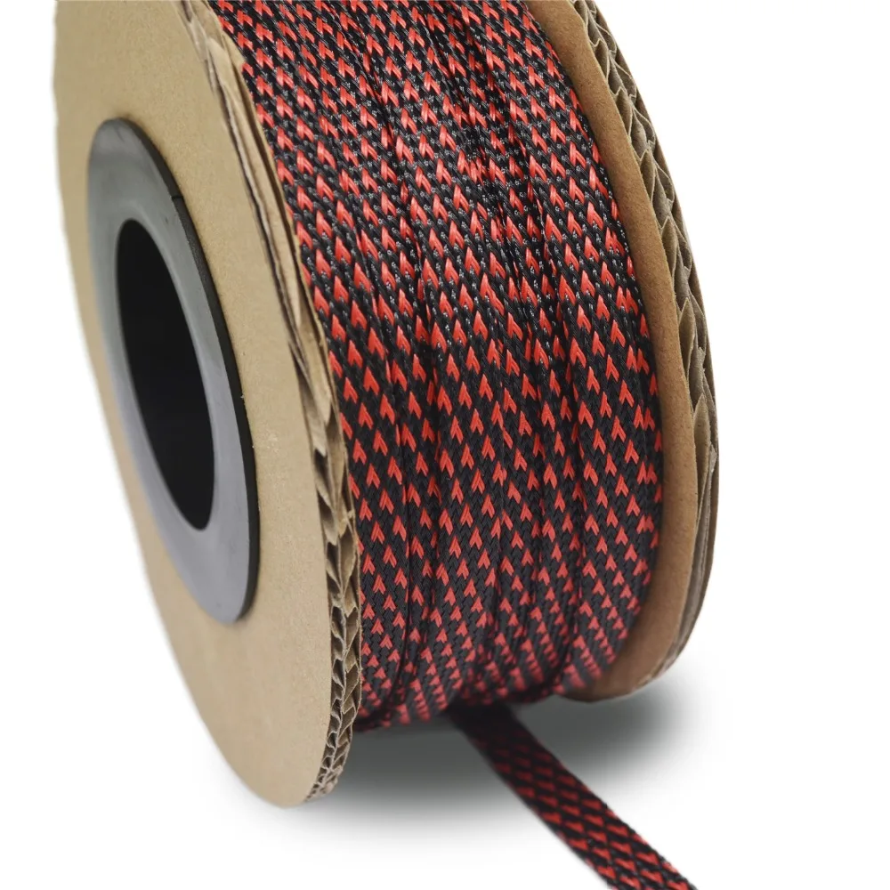 100ft 30m BlackRed 4 6 8 10 12 14 16 мм плетеная оплетка для домашних животных расширяемый рукав
