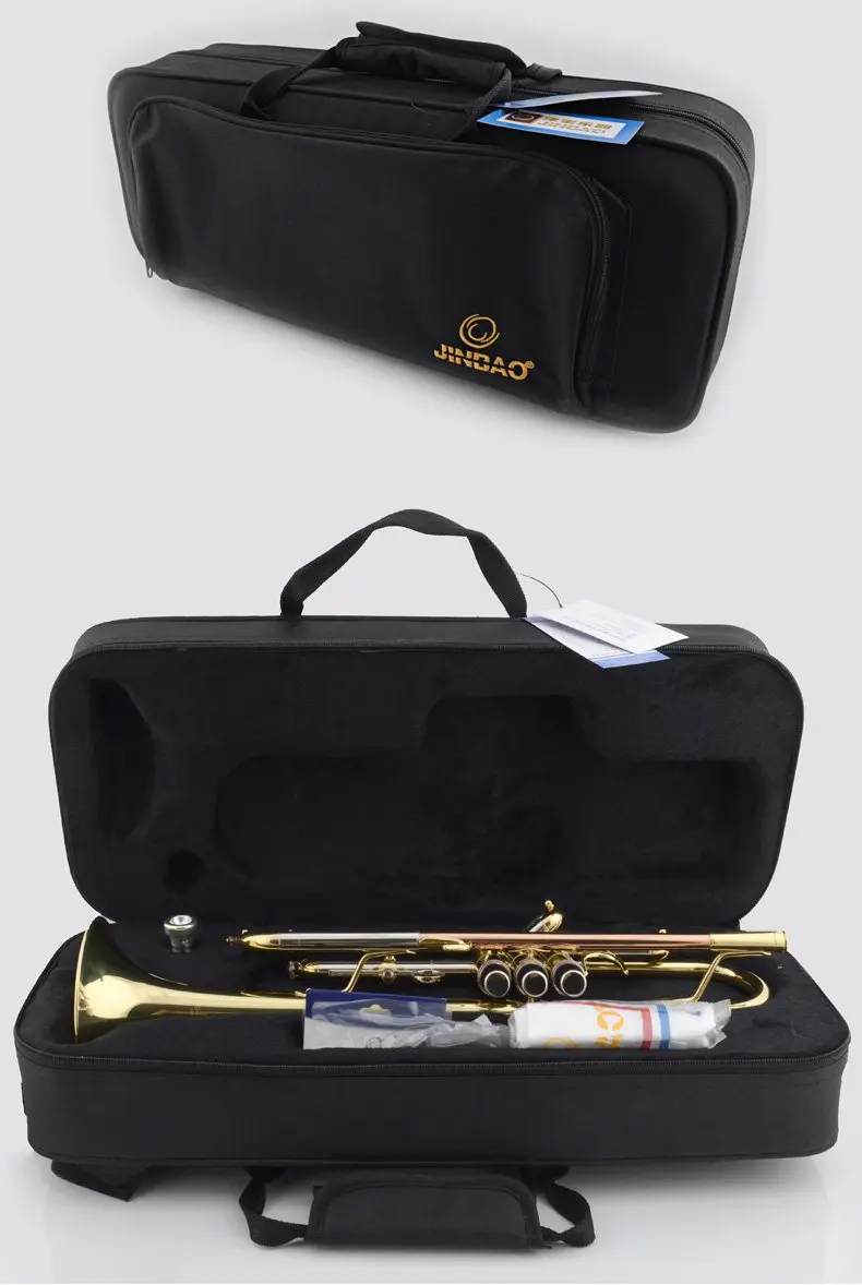 Профессиональный JBTR-601 музыкальный тромпет тромба золотой лак мундштук, музыкальные инструменты тромпет
