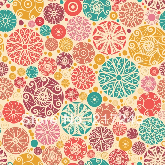 

Art Fabric Photography Backdrop Colorful Seamless Pattern Wallpaper Custom Photo Prop backgrounds 5ftX7ft D-719