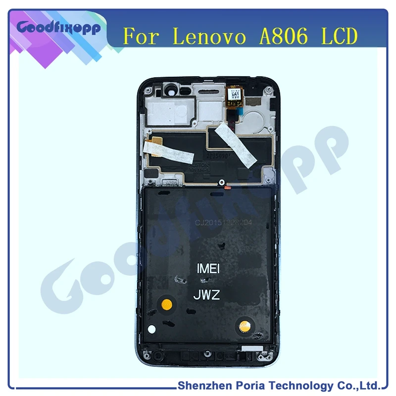 LEN074 Original For Lenovo A806 LCD Display With Touch Screen Digitizer with frame Assembly Replacement Parts(9)