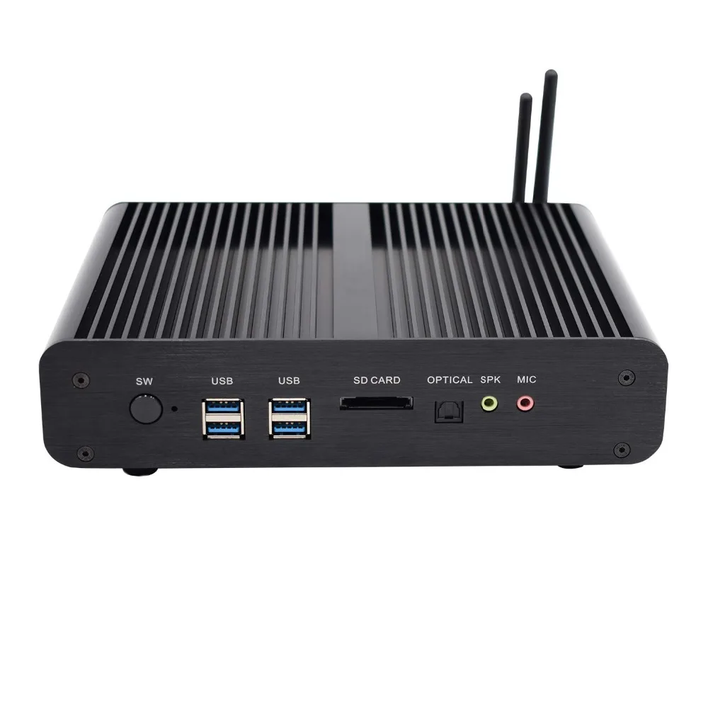 Новейший 2* RS232COM безвентиляторный мини ПК Intel Core i7 5500U HD Graphics5500 1000Mb windows10 2* HDMI SPDIF Dual LAN HTPC промышленный ПК