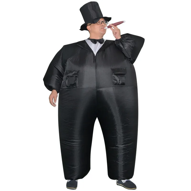 

gangster inflatable costume halloween costume for men inflatable suit black suits inflatable Gangster carnival costume bridegroo