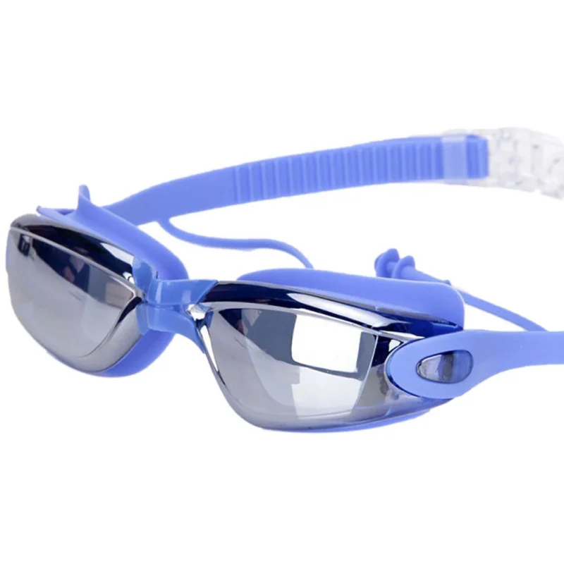 Унисекс Открытый Водные виды спорта плавательные очки сиамские силиконовые затычки для ушей покрытие новые плавательные очки спортивные очки с затычкой для ушей - Цвет: L