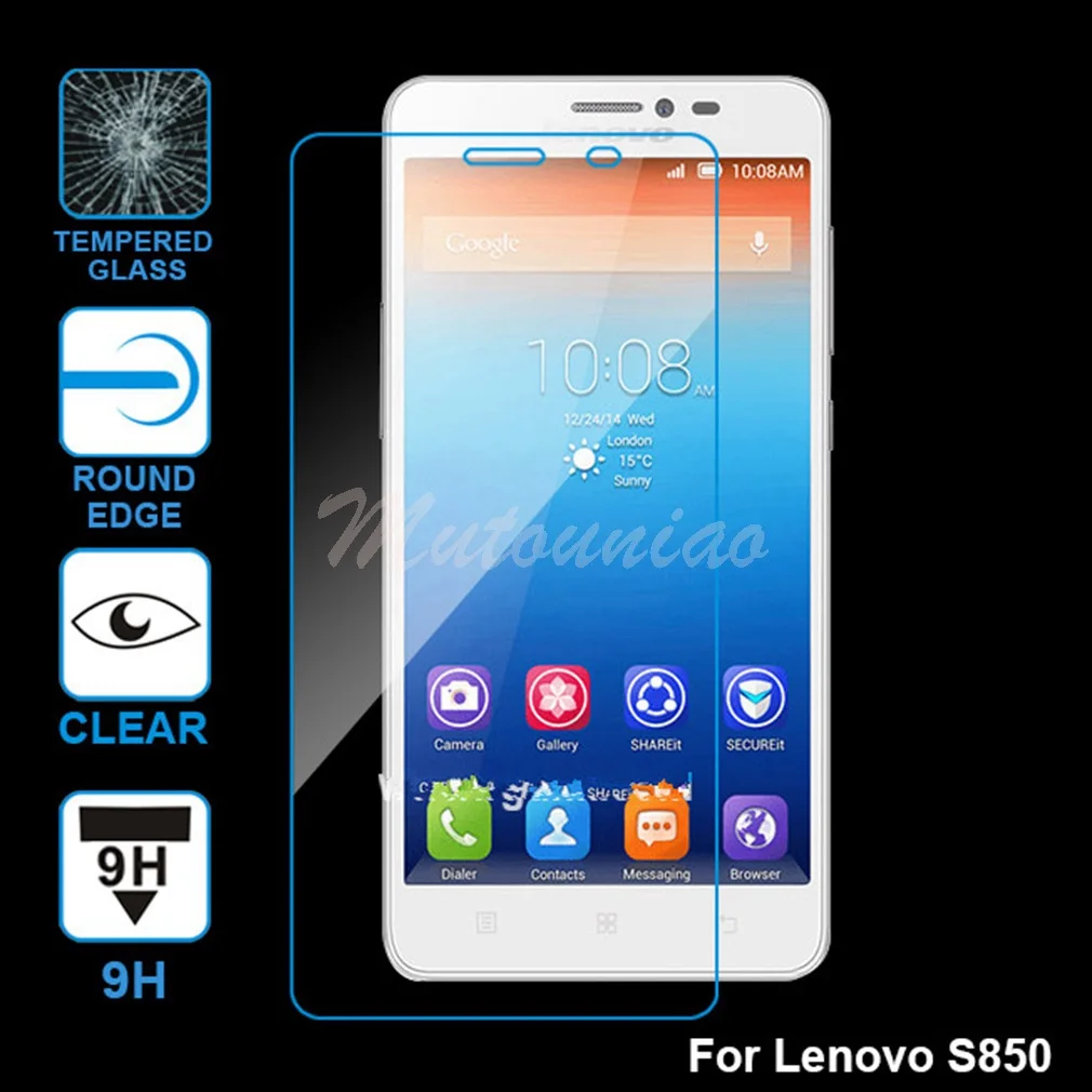 

MuTouNiao For Lenovo S850 Accesorios Clear 9H Premium Tempered Glass Screen Protector Anti-scratch Film For Lenovo S850
