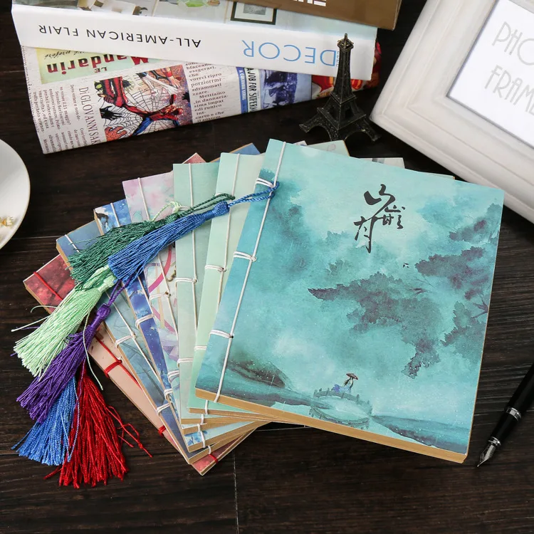 Chinese Tradtional Style Stitching Binding Notebook Paper Writing Journal Planner Composition Blank Book Chinese Tradtional Style Stitching Binding Notebook Paper Writing Journal Planner Composition Blank Book