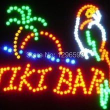 CHENXI горячая Распродажа 19*19 дюймов крытый ультра яркий Тики Бар дома Декор стены led неоновая вывеска «open»