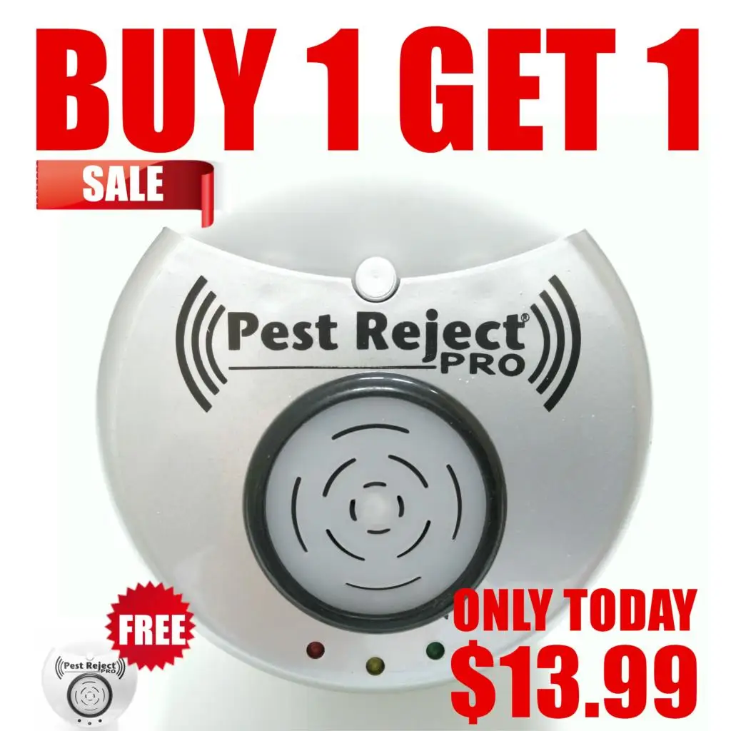 

BUY 1 GET 1 Strong 300 Square Meters Coverage Pest Reject Pro Anti Insect Ultrasonic Pest Repeller Electronic Mouse Fly Killer