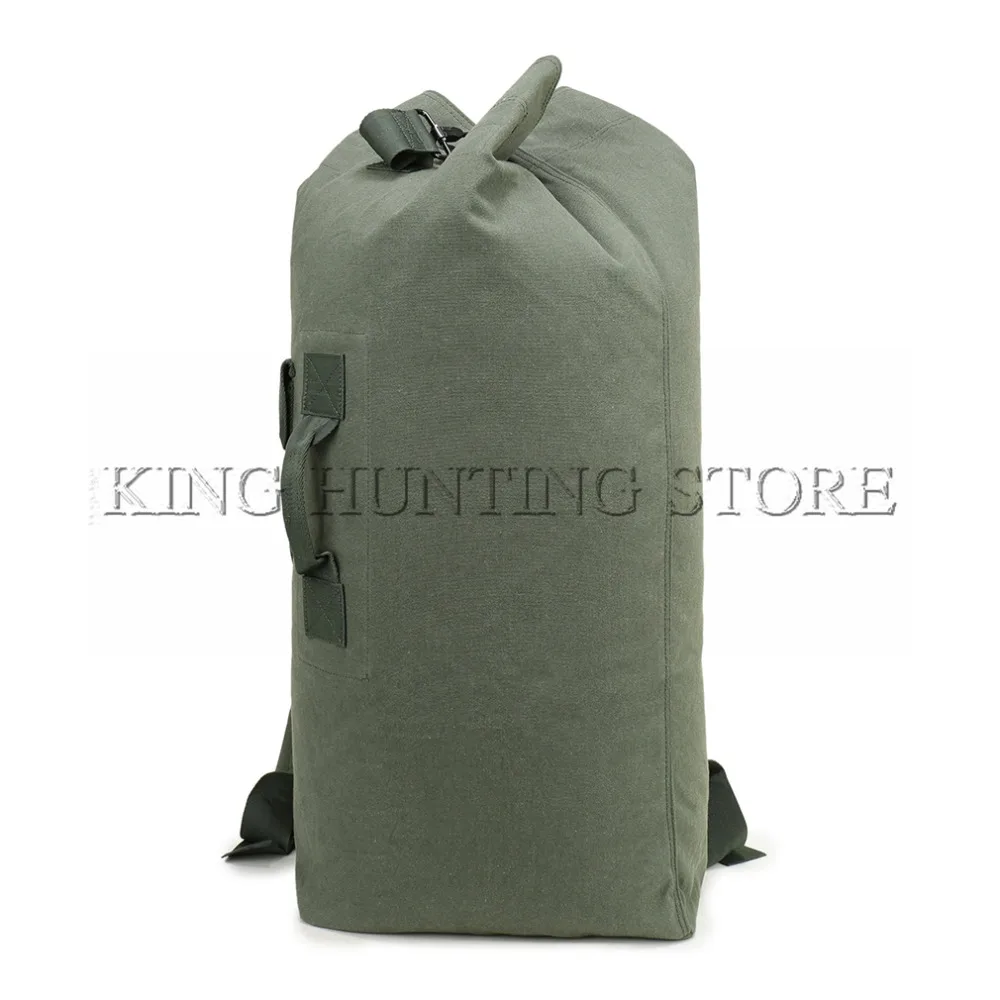 DUTOLE Multi-purpose Military Canvas Backpack Solid Color Men Weekend Sports Travel Duffle Bags Outdoor Tactical Rucksack