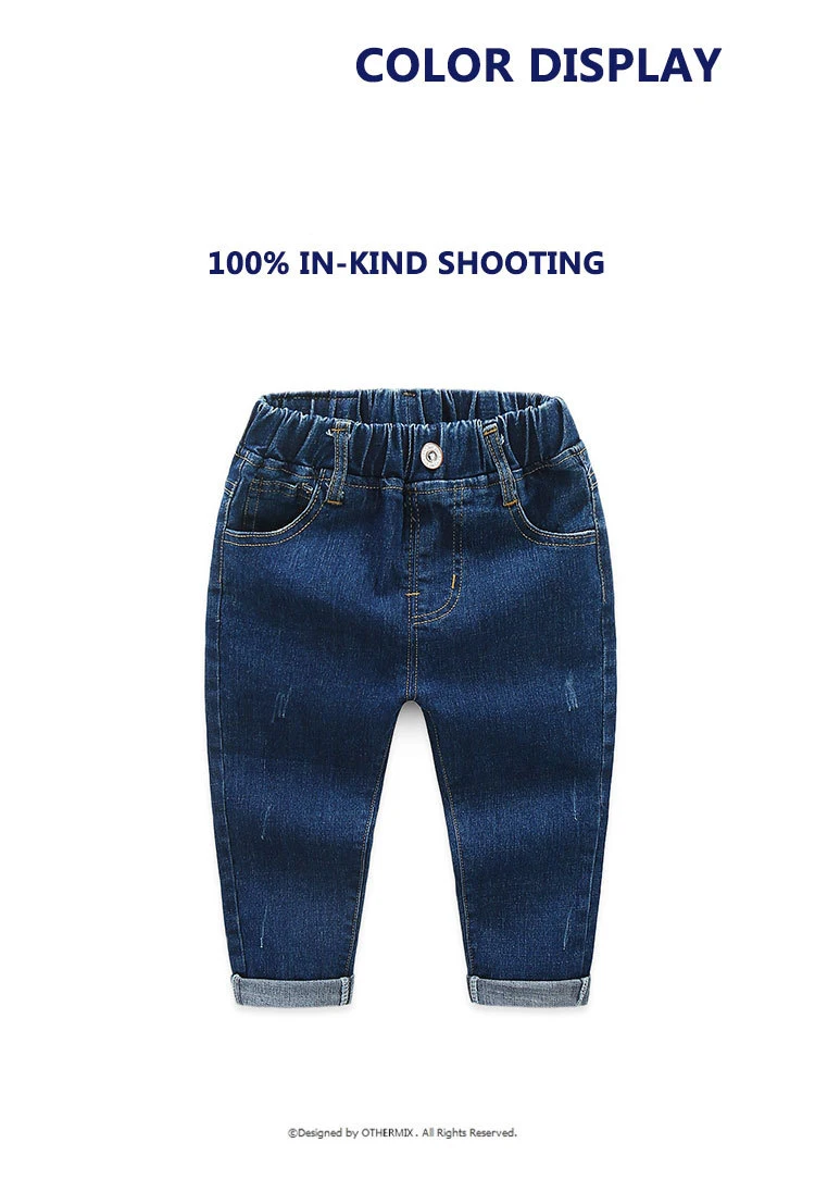 Liakhouskaya/ брендовые модные теплые джинсы для маленьких мальчиков; детские брюки с рисунком; темно-синие дизайнерские детские джинсовые штаны