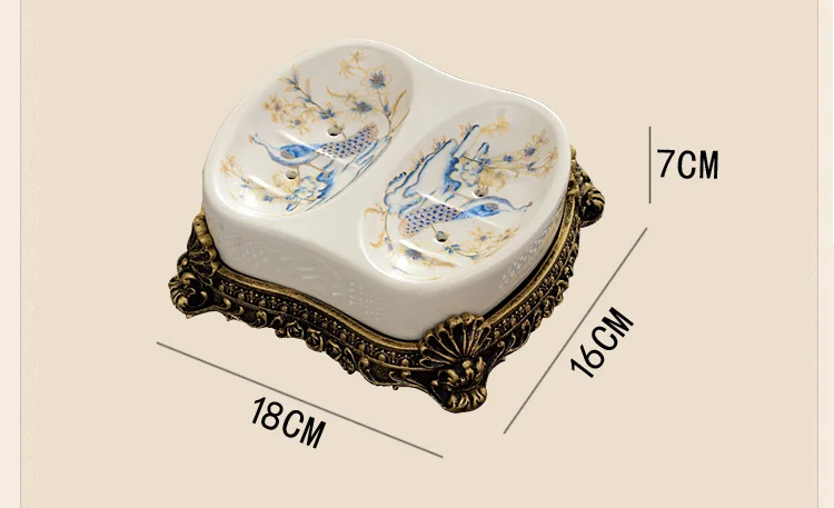 Vintage Ceramic Soap Dish Box Tray Holder Storage Plate Box Container Bath Shower Plate Box Bathroom Accessories 63