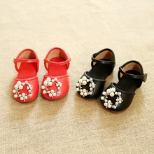 Г. летние босоножки Туфли для принцессы тонкие туфли с жемчугом для детей от 1 до 3 лет Детская овечья кожа