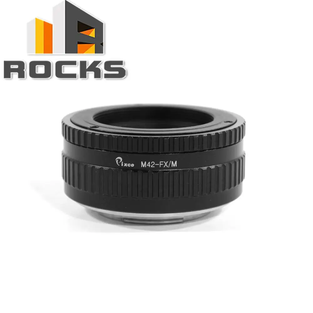 Pixco Adjustable Focusing Macro To Infinity Lens Mount Adapter Suit For M42 Lens to Fuji Fujifilm X Mount X-Pro1 X-E1 X-M1 X-A1