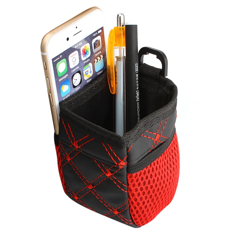 YOSOLO Grid Net Car Outlet Storage Bag hanging Bag Aotu Drink Phone Holder Pouch Red Pocket Organizer Car-styling Accessories YOSOLO Grid Net Car Outlet Storage Bag hanging Bag Aotu Drink Phone Holder Pouch Red Pocket Organizer Car-styling Accessories