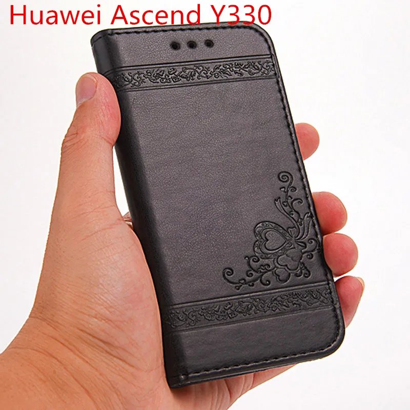 Effle чехол для huawei Ascend Y330 Чехол кожаный откидной Coque Роскошный бумажник с функцией