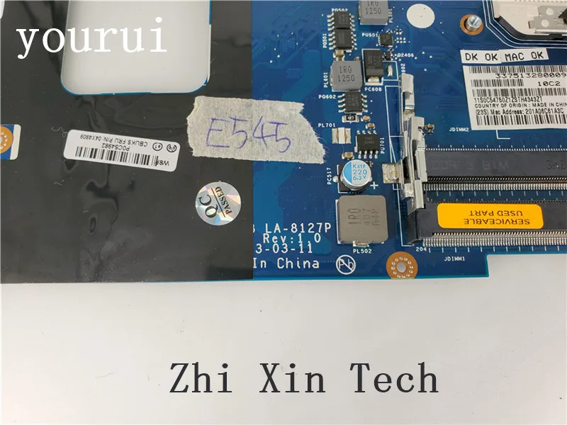 Placa-mãe do Portátil para Lenovo Yourui Thinkpad Valeb Fru 04x4809 Ddr3 Testado Trabalhando Perfeito R400 La-8127p - Imagem 2