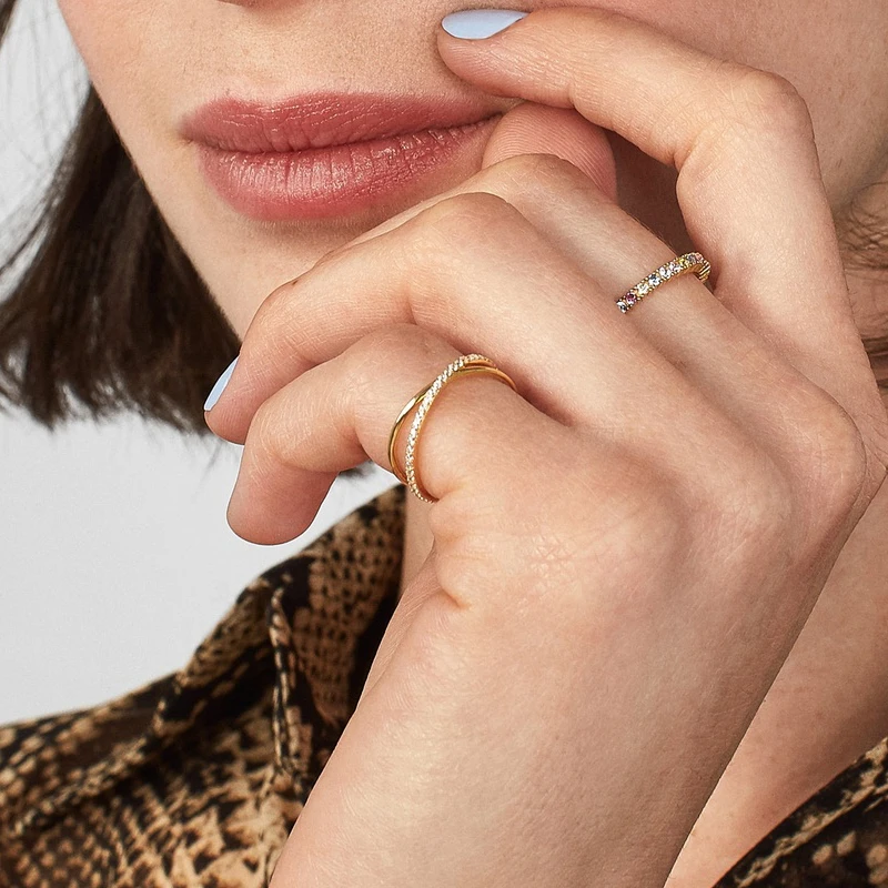 Высококачественное классическое разноцветное обручальное кольцо с кубическим цирконием для женщин и мужчин, Серебряное Золотое цветное Кристальное кольцо с фианитами