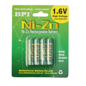 

16 Pcs/lot 1.6v aaa 1000mWh rechargeable battery nizn Ni-Zn aaa 1.5v rechargeable battery Powerful than Ni-MH Ni-Cd battery