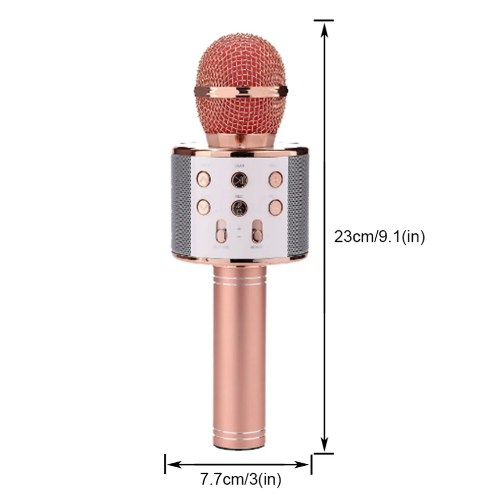 WS858 Professional беспроводной караоке микрофон динамик конденсаторный Microfono с сумкой Bluetooth Радио Studio Запись Mic PK WS-Q7