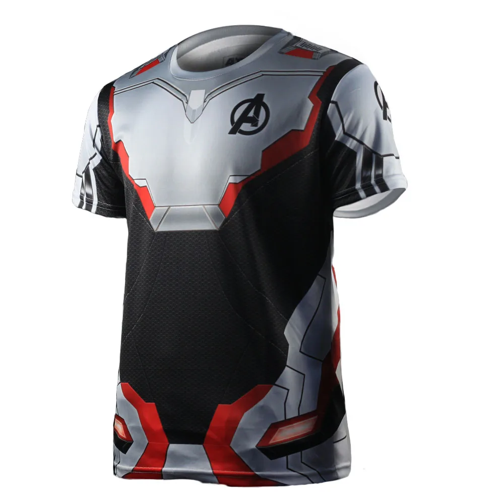 3D Avengers Endgame Realm Cosplay T-shirt Iron Man Captain Marvel Captain America Black Widow Costume Sport Tight Tees Dropship