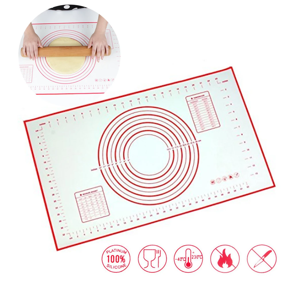 Антипригарный силиконовый коврик для выпечки тефлоновый коврик термостойкая посуда для выпечки теста для пиццы коврик для выпечки Кухонные приспособления инструменты для кухни