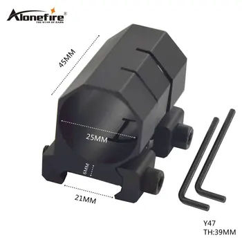 

AloneFire Y47 25mm Ring Barrel Mount 20mm Weaver Rail hunting Mounts For Rifle adjustable scope mount