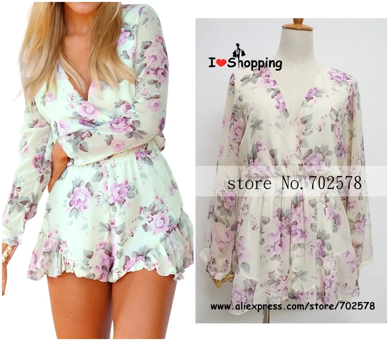 floral print jumpsuit shorts