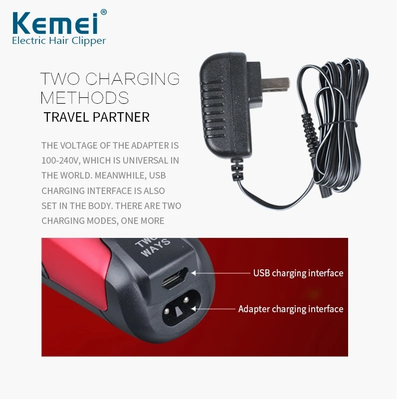 Kemei 5026 профессиональная машинка для стрижки волос Для мужчин триммер DIY резак