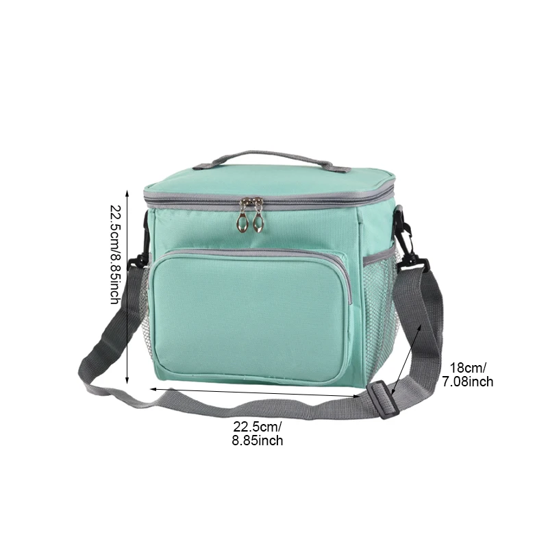 Günstige Thermische Isolierte Mittagessen Tasche Große Frauen Männer Picknick Kühler Taschen Bento Box Reisen BBQ Eis Zip Pack Zubehör Liefert Produkte