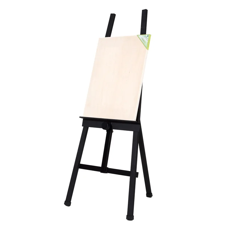 Matte black metal easel,oil painting easel, advertising display easel