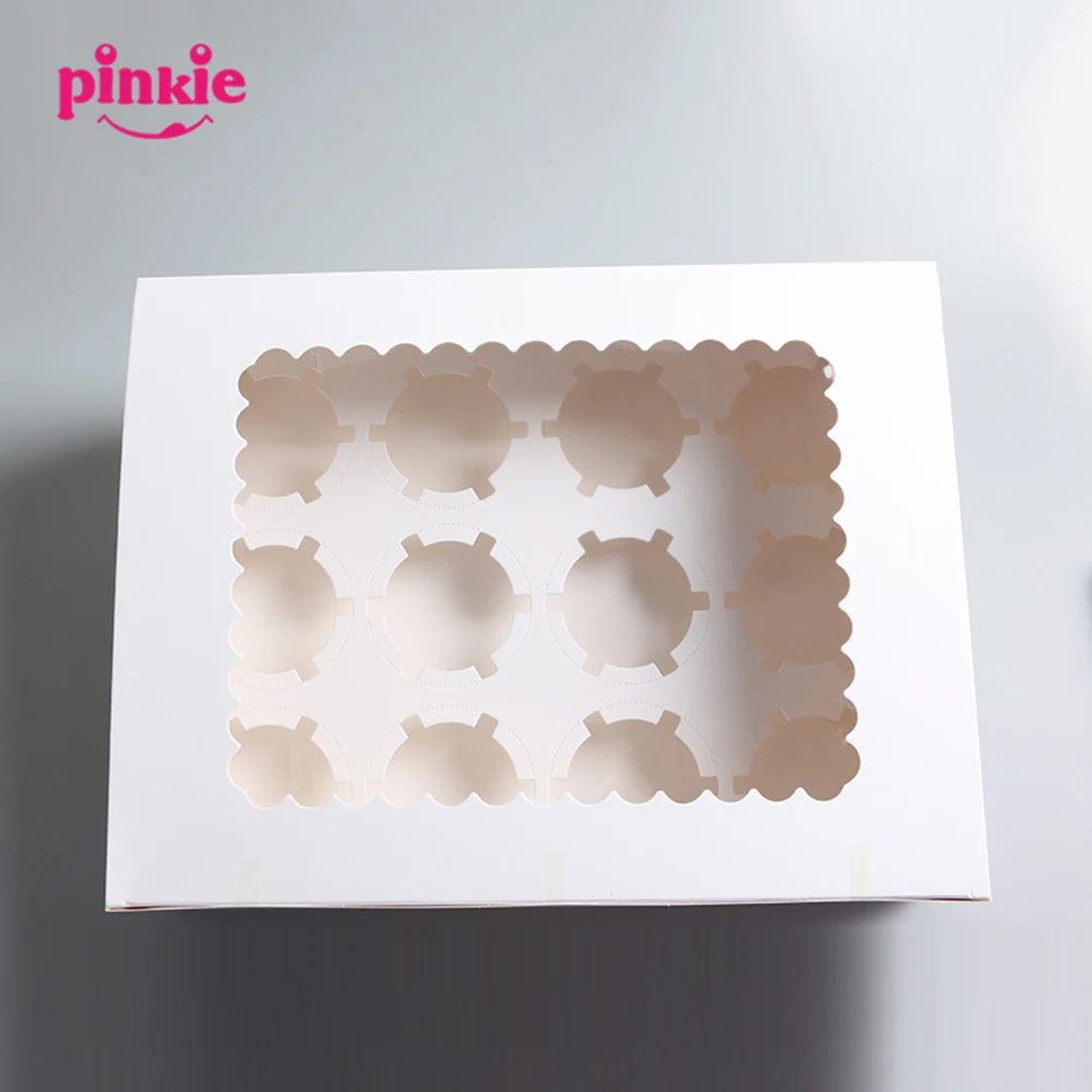 

new 12 cup Muffin cake with bottom bracket cupcake /cupcakes box/boxes 10pcs wholesale