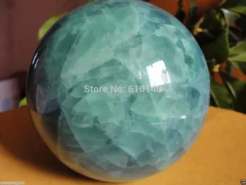

SCY 100mm Glow In The Dark Stone crystal Fluorite sphere ball Stand fluorspar Q1