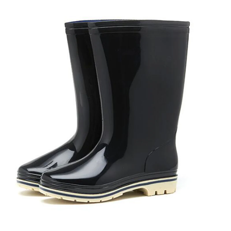 

women shoes Winter Plastic Solid color High-barrel Safety Rain Toe Boots Waterproof Anti-skid Shoes Fishing rain Shoe sy412