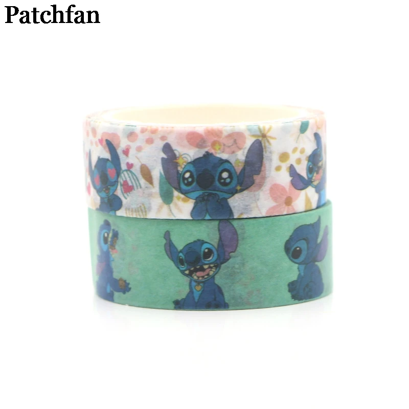 Patchfan Stitch meme Косплей малыш мультфильм альбом книга DIY Скрапбукинг клей васи маскирующая лента принт шаблон стикер A2020