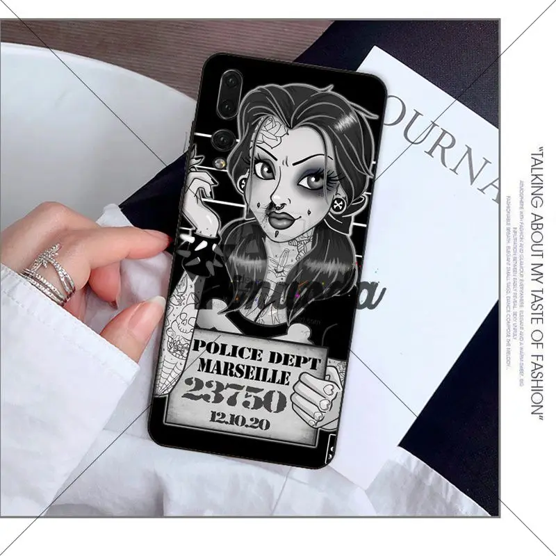 Yinuoda Татуированная принцесса Алиса Ариэль Жасмин DIY защитный чехол для Huawei Mate10 Lite