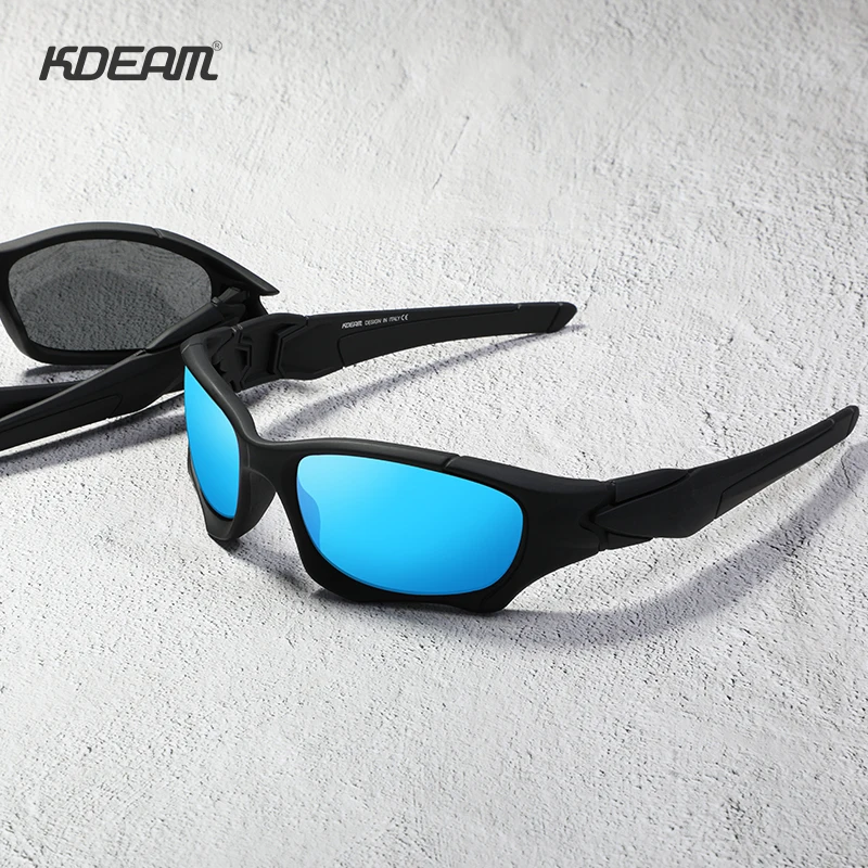 KDEAM классические зеркальные поляризованные солнцезащитные очки, мужские спортивные очки, очки для вождения, очки ночного видения, женские очки с защитой UV400, чехол KD0623