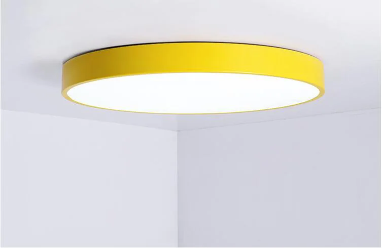 5 см ультра-тонкий яркий цветной круговой СВЕТОДИОДНЫЙ потолочный светильник детская комната освещение потолочные светильники кухня кабинет