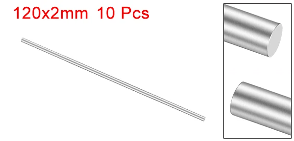 Uxcell 10 шт. круглый вал из нержавеющей стали стержень 3 мм 2 мм диаметр для DIY игрушки RC модель автомобиля часть 80 мм 140 мм 130 мм 120 мм длина