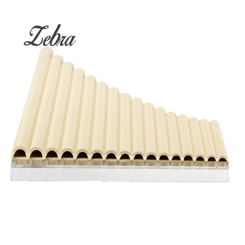 

Zebra 16 Tube Eco-friendly Easy Learning Resin C tone Pan Flute For Woodwind Musical Instruments Beginner Lover Gift