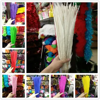 

Wholesale 50/100pcs Dyed Pheasant Feather Natural Plumas Decoration Colorful Feathers Sale For Wedding Crafts Centerpieces