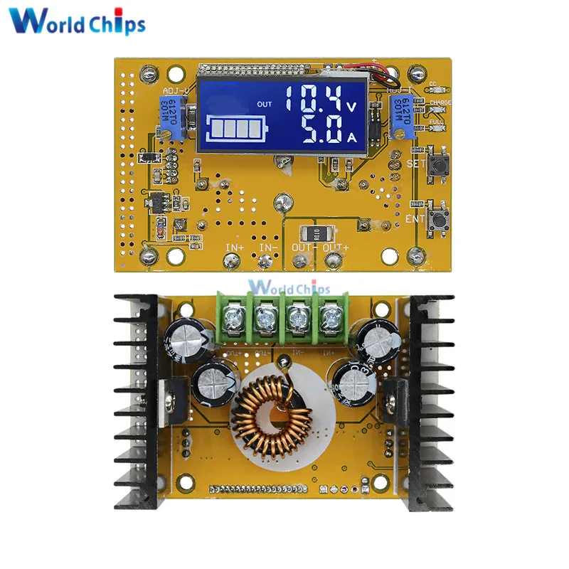 10A DC-DC Регулируемый ЖК-дисплей двойной дисплей CC CV понижающий модуль питания защита от короткого замыкания+ чехол DC-DC повышающий преобразователь