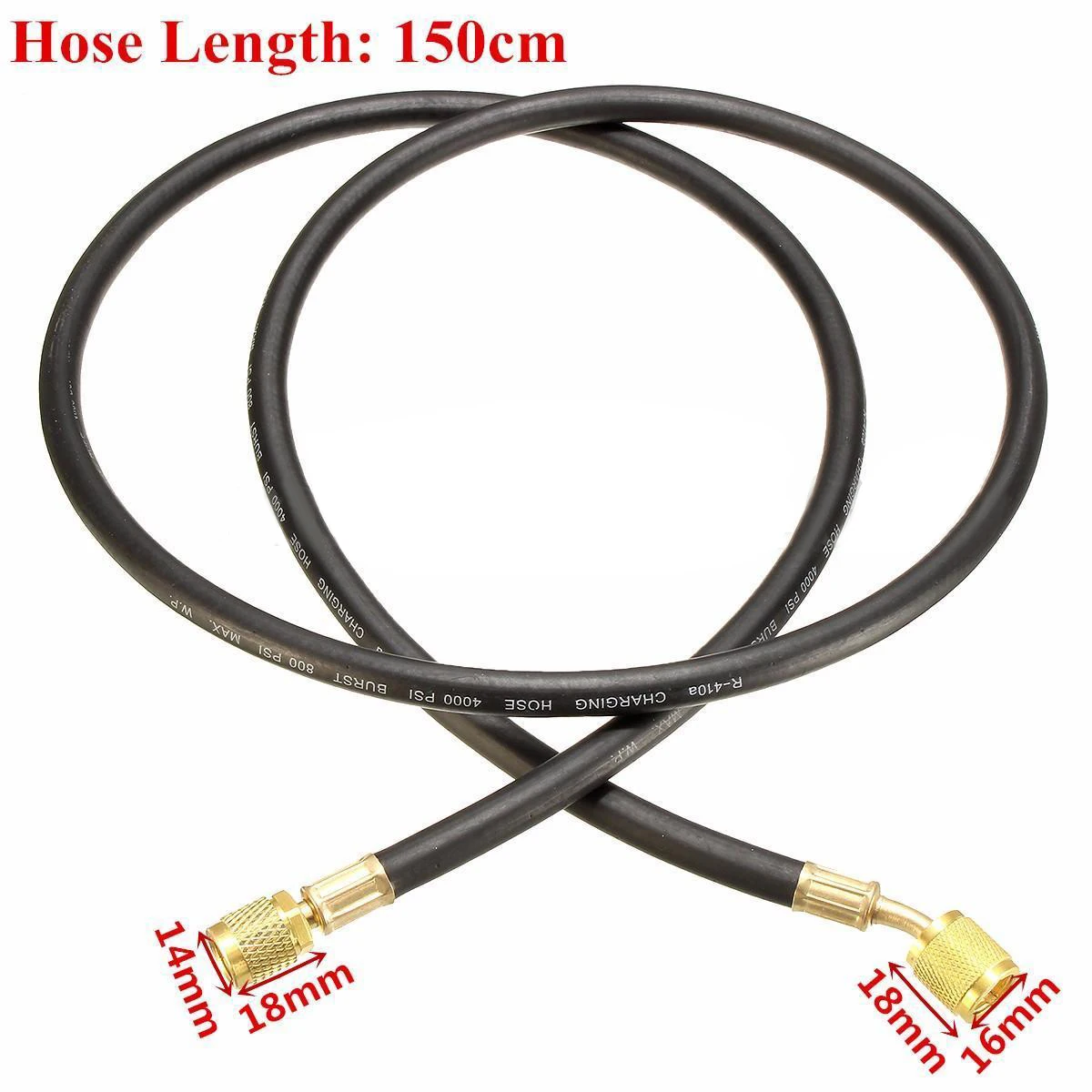 Durable 1/4" SAE AC Refrigeration Permutation Charging Hoses HVAC