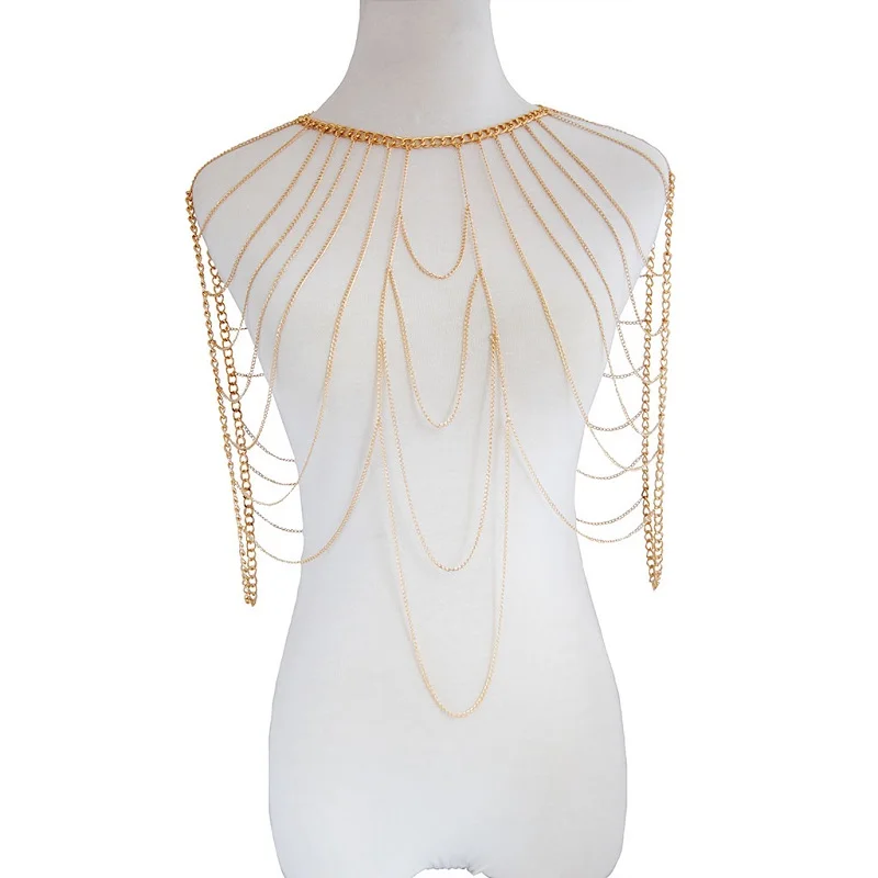 Boho, пикантные цепочки для тела, танец живота, летняя пляжная цепочка на плечо, модная цепочка, Очаровательная цепочка, аксессуары для тела, ювелирные изделия для женщин