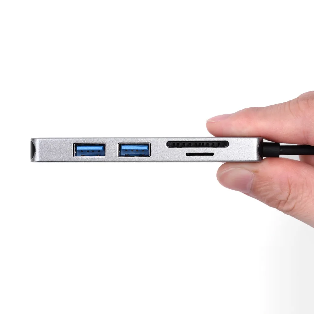 TypeC to HDMI+USB3.0X2+SD&TF-06