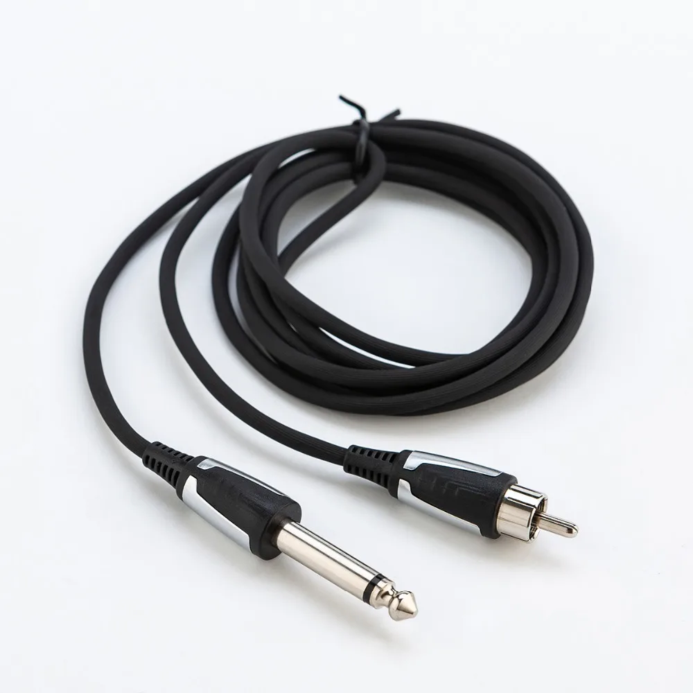 6FT EZ Master Pro Clip Cord Silicone Jacket Cable RCA DC Hawk Style Connection for Cartridge Tattoo Machine Power Supply