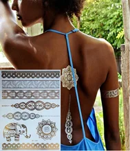 Free shipping gold tattoo is you choose body paint gold temporary flash flash one-time tattoo tattoo stickers