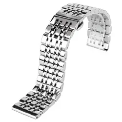 20 мм 22 мм Классический ремешок серебряный Нержавеющая сталь металлические часы ремешок Для мужчин Для женщин наручные заменить Для мужчин