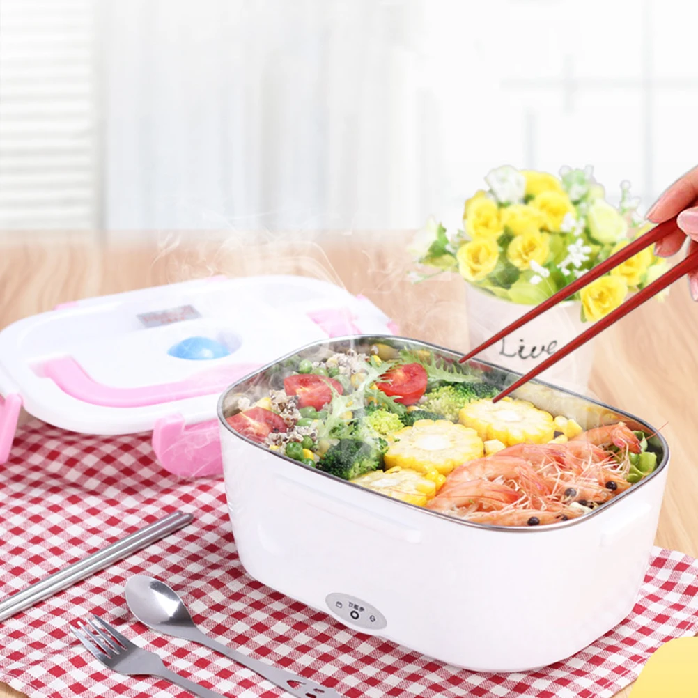

Kitchen Storage Heated Lunch Box Multifunction Portable Electric Food Warmer Heating Container for Home Office School (EU Plug)